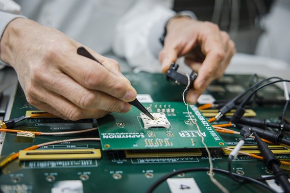 Semiconductor Laboratory Technician Working in Electrical Measurements Laboratory